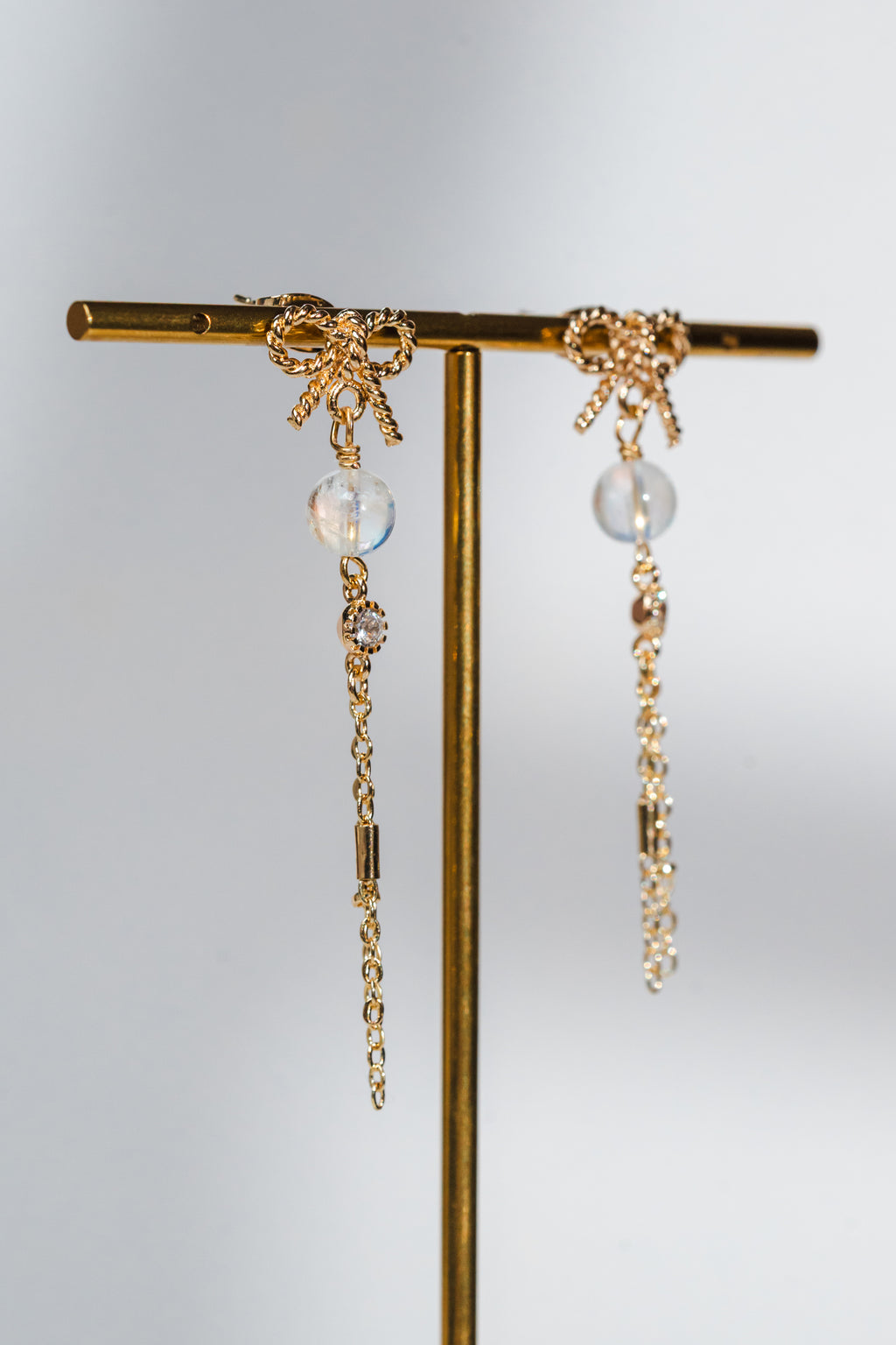 Veil Earrings - Madagascar Moonstone
