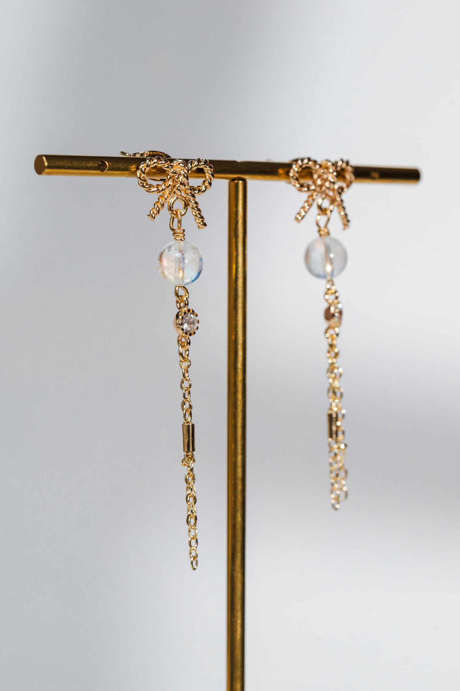 Veil Earrings - Madagascar Moonstone