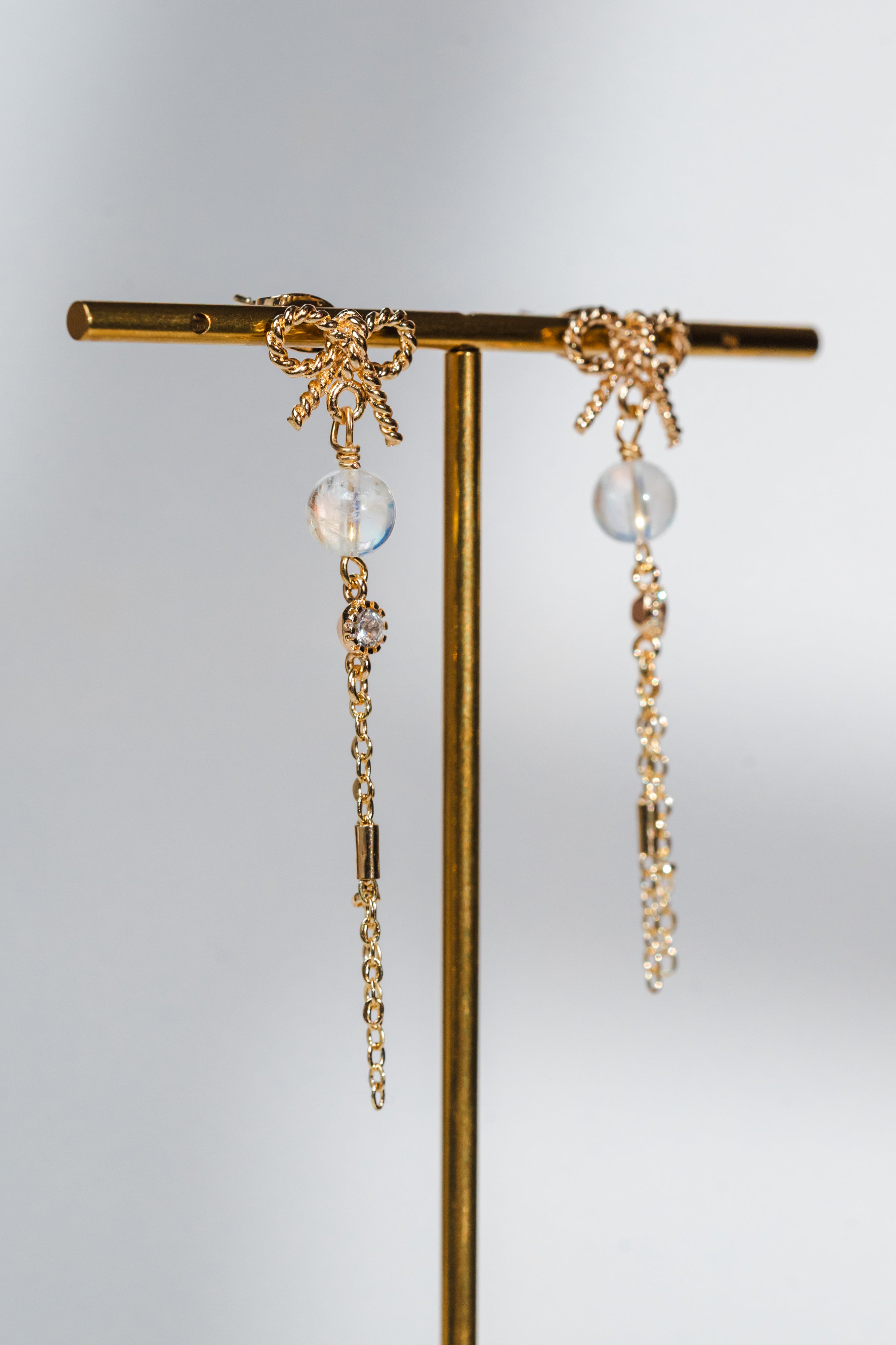Veil Earrings - Madagascar Moonstone