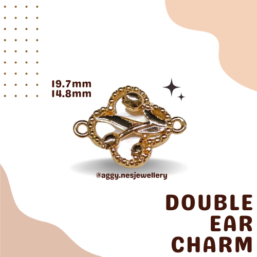 14k Gold Double Ear Charm - 1