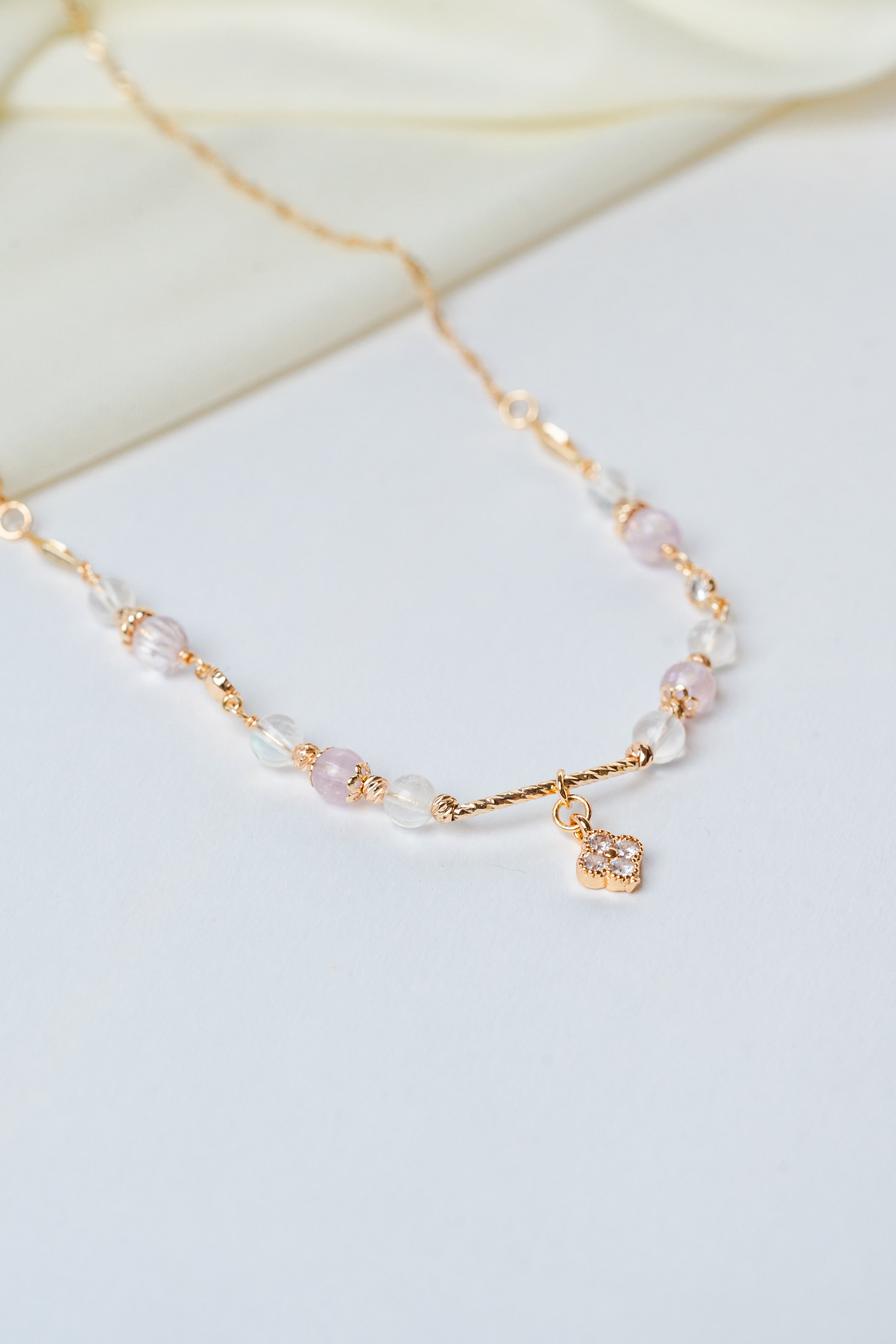 Solace Necklace - Madagascar Moonstone & Kunzite