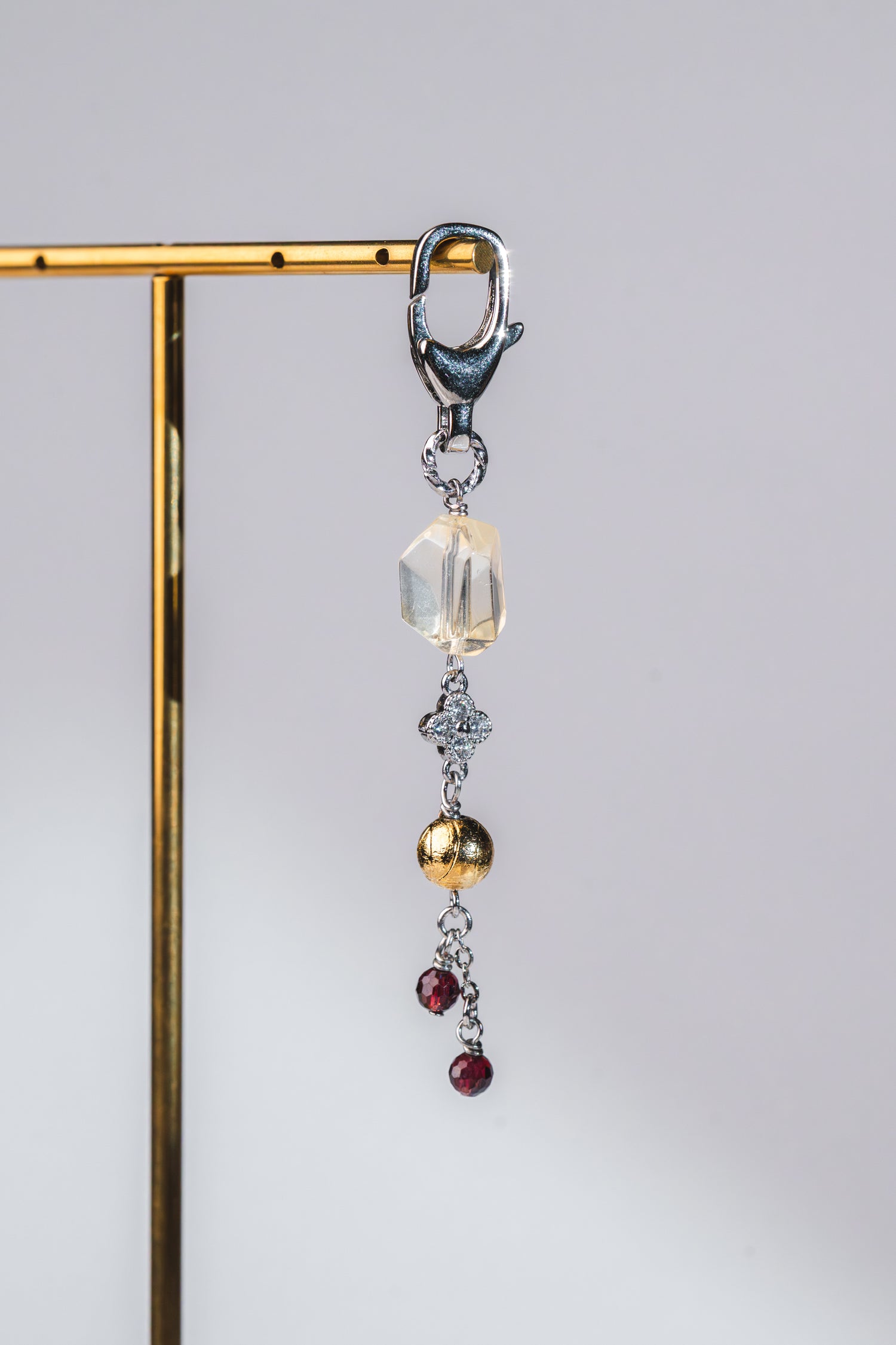 Forsia Keychain - Garnet, Meteorite & Citrine Crystal