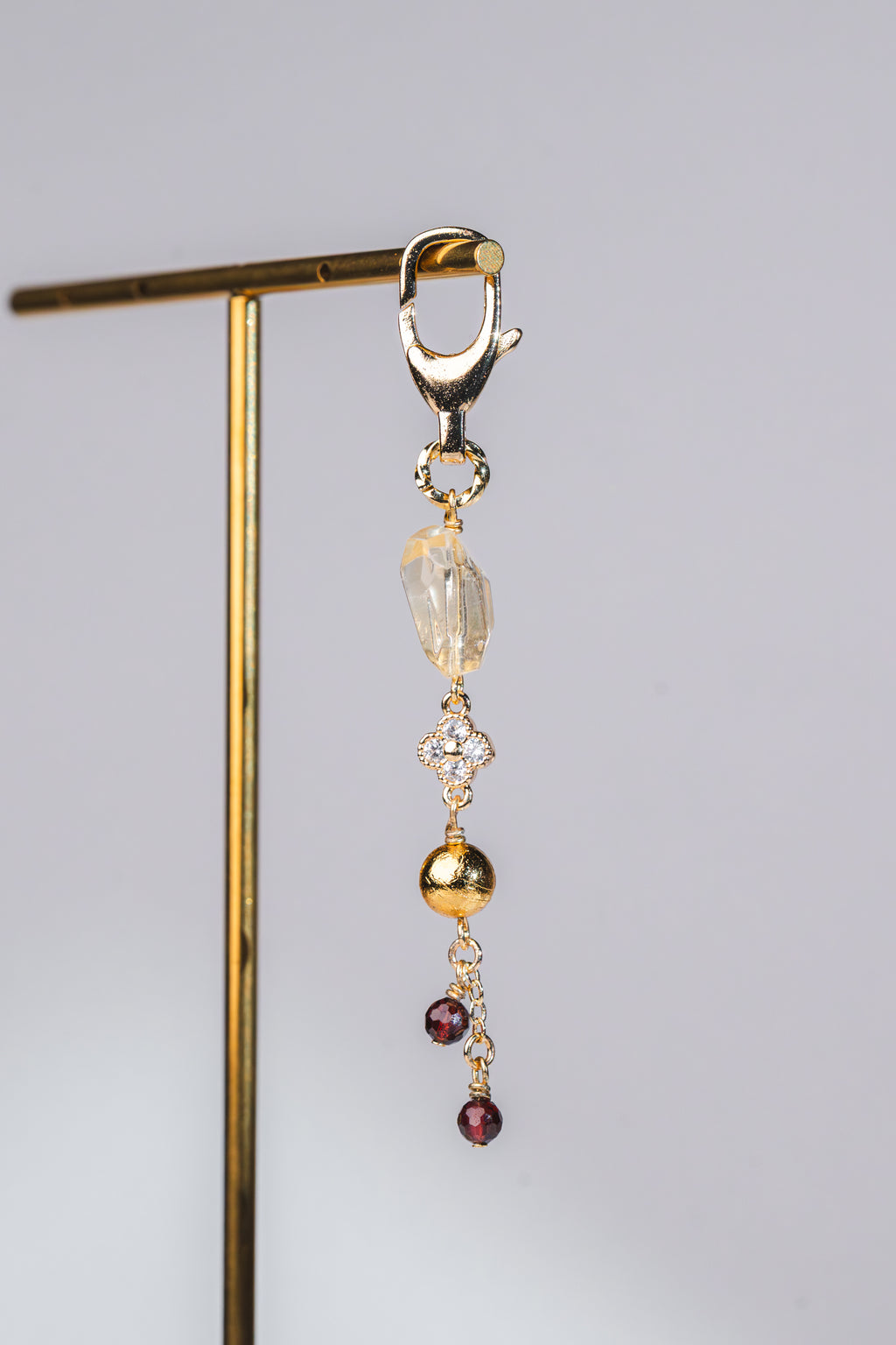 Forsia Keychain - Garnet, Meteorite & Citrine Crystal