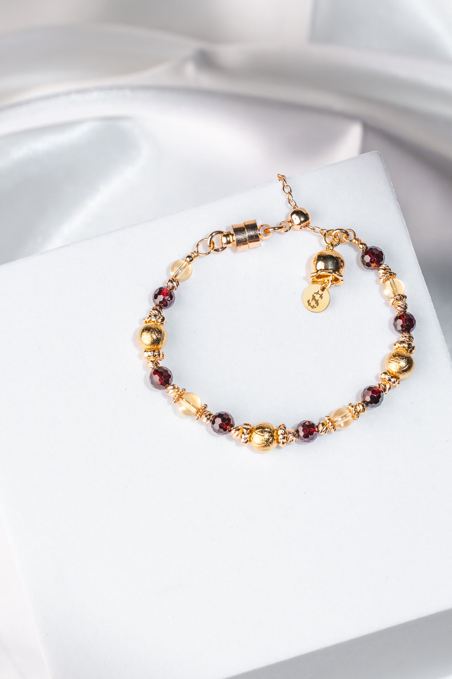 Serendia Bracelet - Garnet, Meteorite & Citrine Crystals