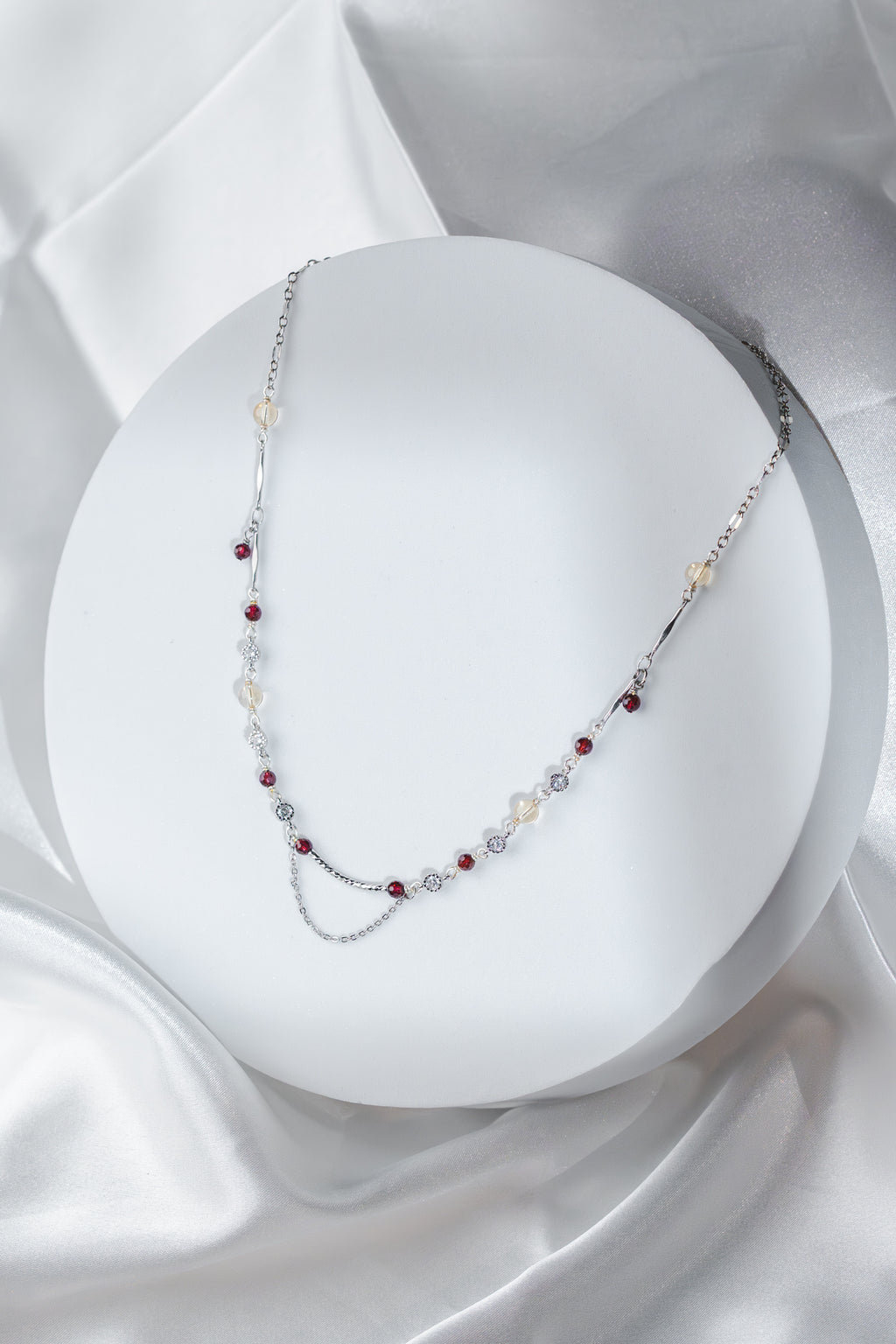 Auspira Necklace - Citrine, Meteorite & Garnet Crystals