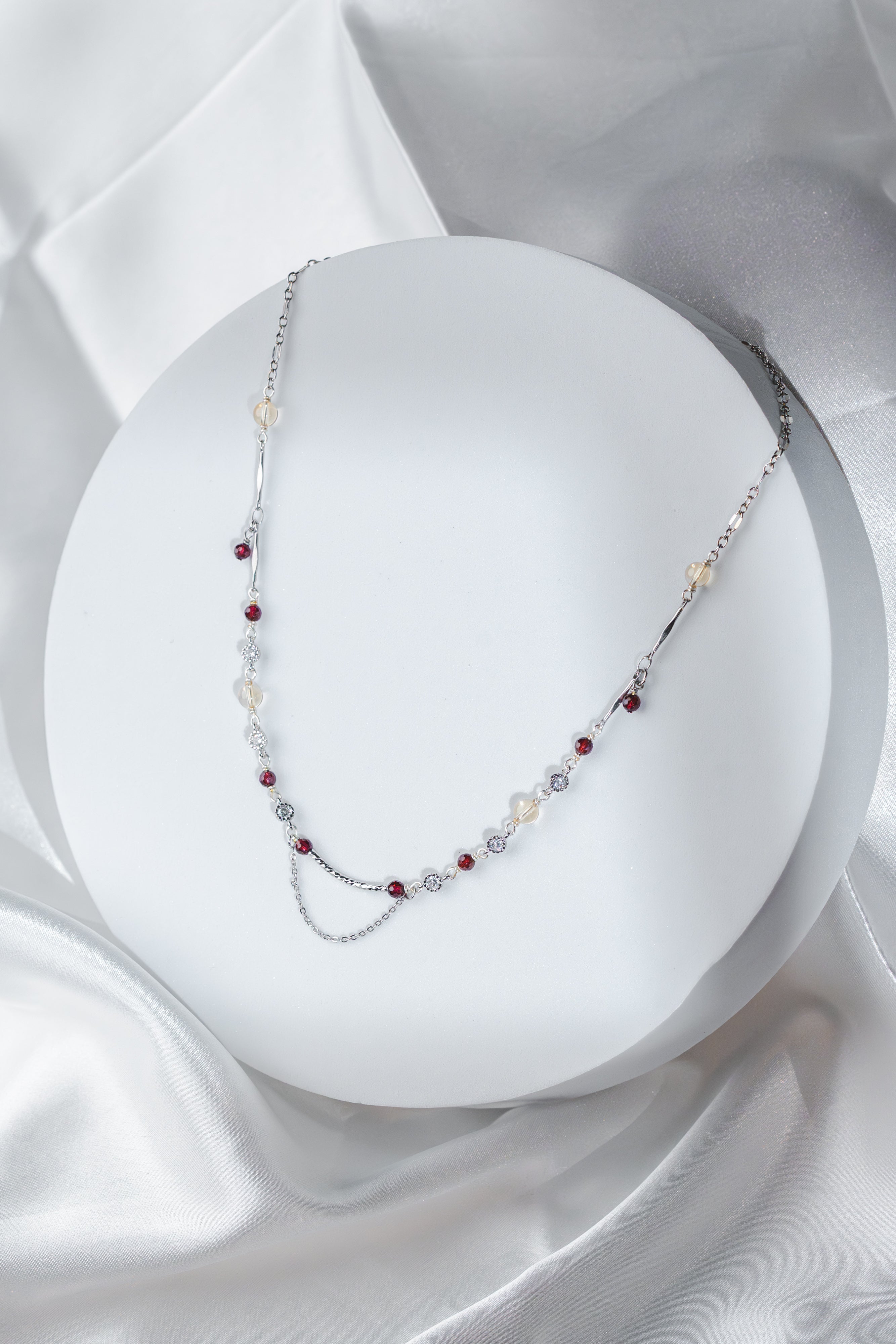 Auspira Necklace - Citrine, Meteorite & Garnet Crystals