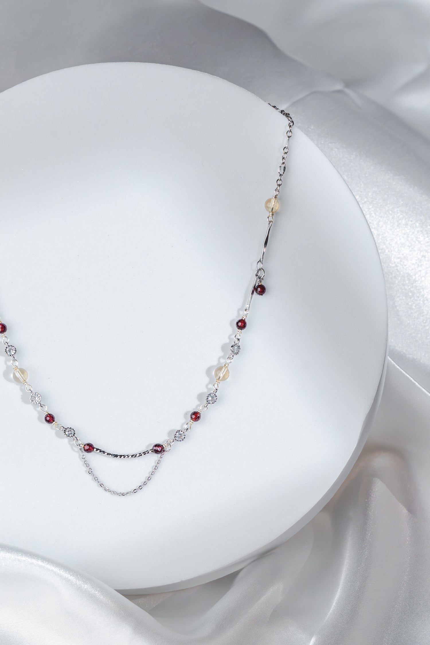 Auspira Necklace - Citrine, Meteorite & Garnet Crystals