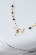 Abundia Necklace - Citrine, Meteorite & Garnet Crystals