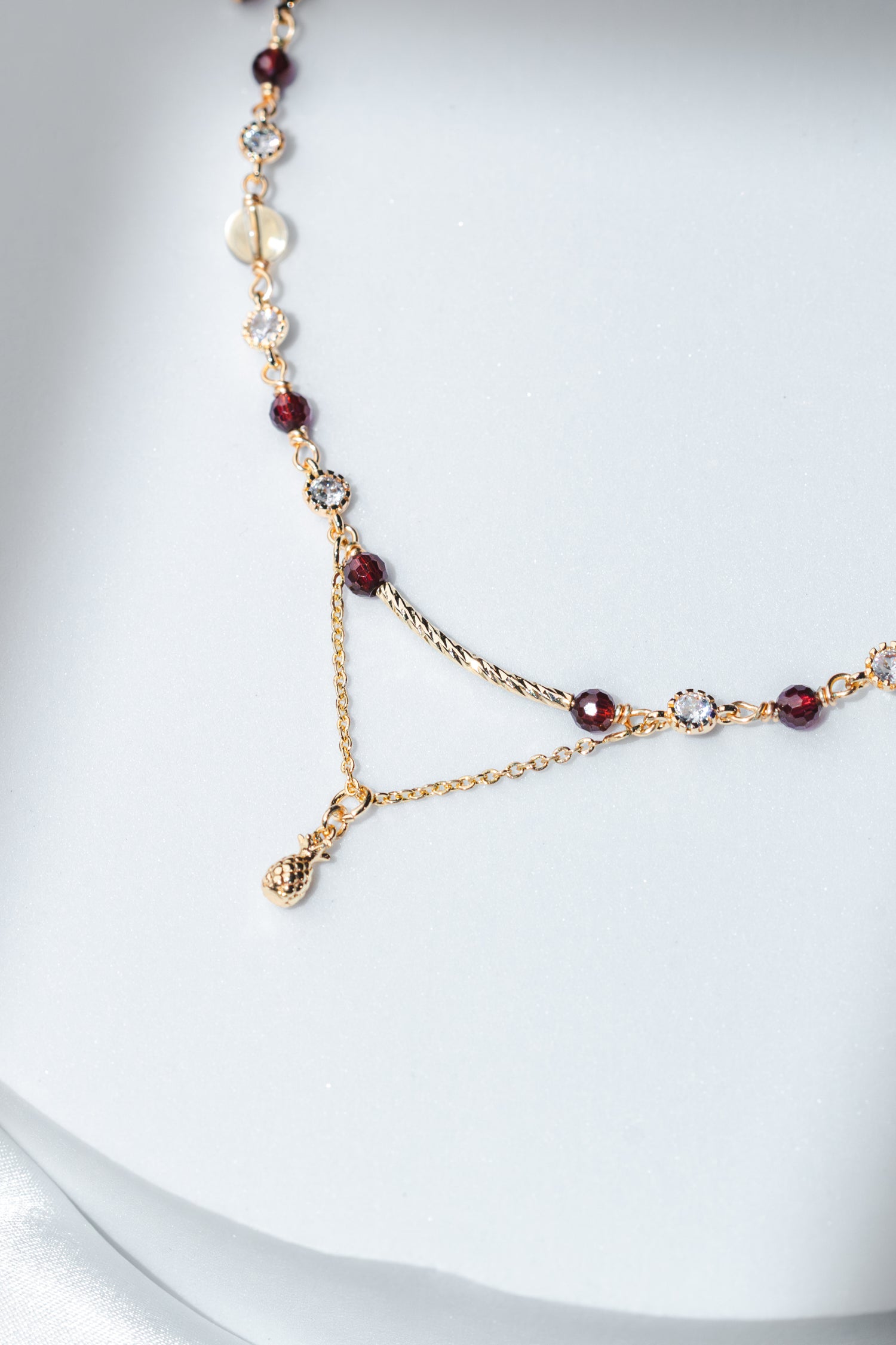 Auspira Necklace - Citrine, Meteorite & Garnet Crystals