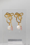 [Perlae Collection] Cherelle Bow - Pearls Earrings