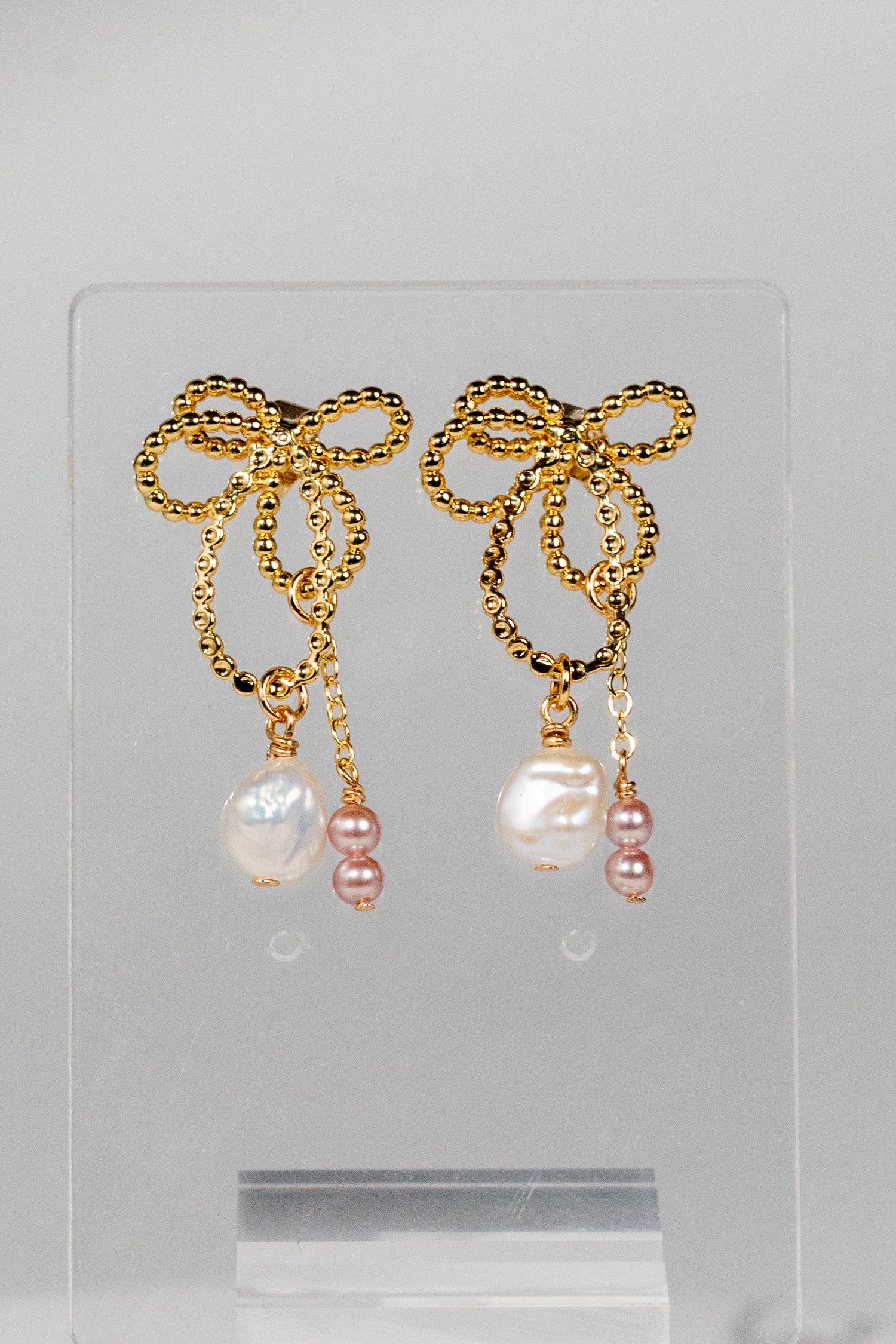 [Perlae Collection] Cherelle Bow - Pearls Earrings