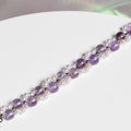 Neko Series Amethyst Crystal Pearl Bracelet 3-in-1 Mechanism White Gold