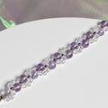 Neko Series Amethyst Madagascar Moonstone Crystal Bracelet 3-in-1 Mechanism White Gold