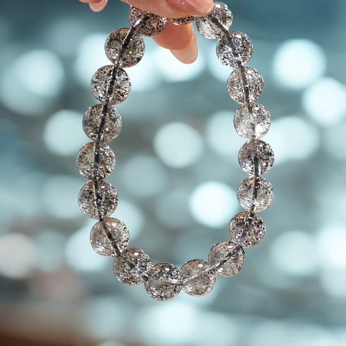 Black Strawberry Quartz Rounds 10mm