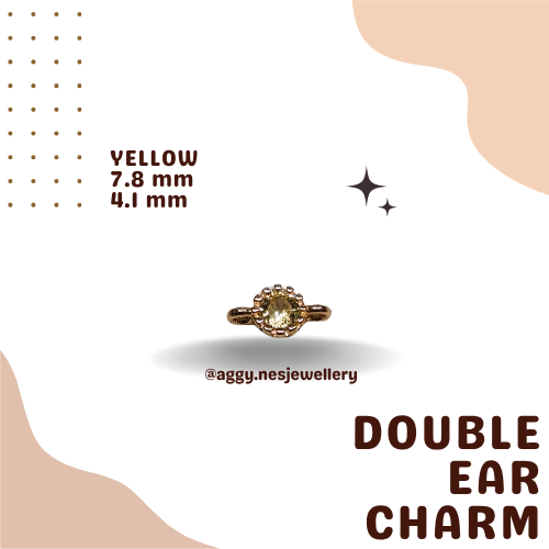 14k Gold Double Ear Charm - 22