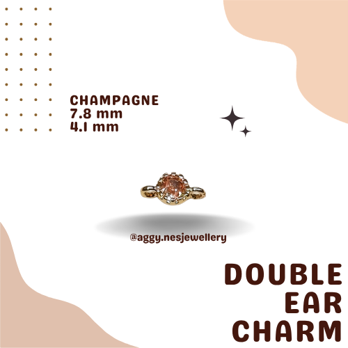 14k Gold Double Ear Charm - 28