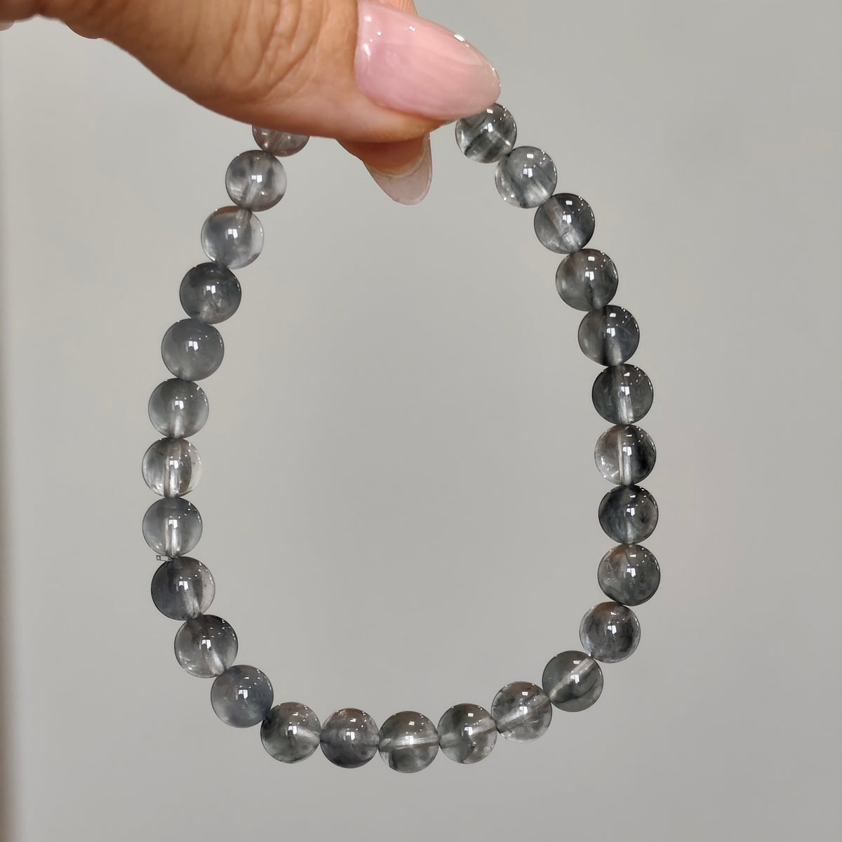 Greyish Blue Rabbit Hair, 6.5mm