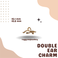 14k Gold Double Ear Charm - 38
