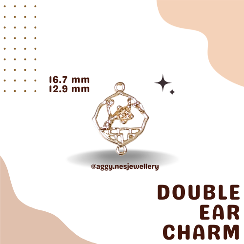 14k Gold Double Ear Charm - GDC62