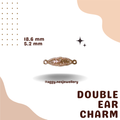 14k Gold Double Ear Charm - GDC63