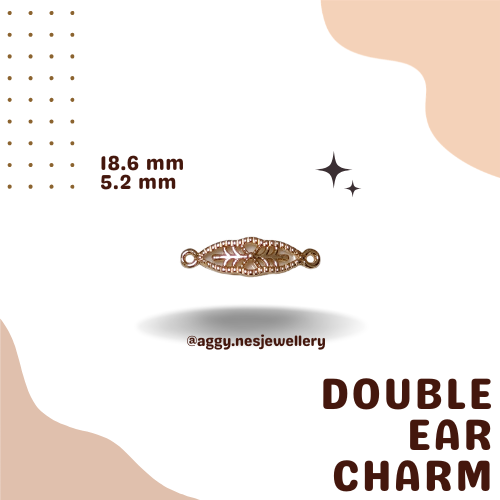 14k Gold Double Ear Charm - GDC63
