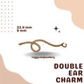 14k Gold Double Ear Charm - GDC64