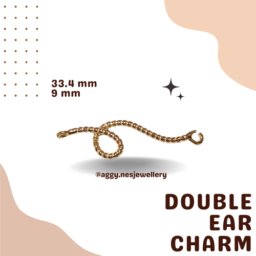 14k Gold Double Ear Charm - GDC64