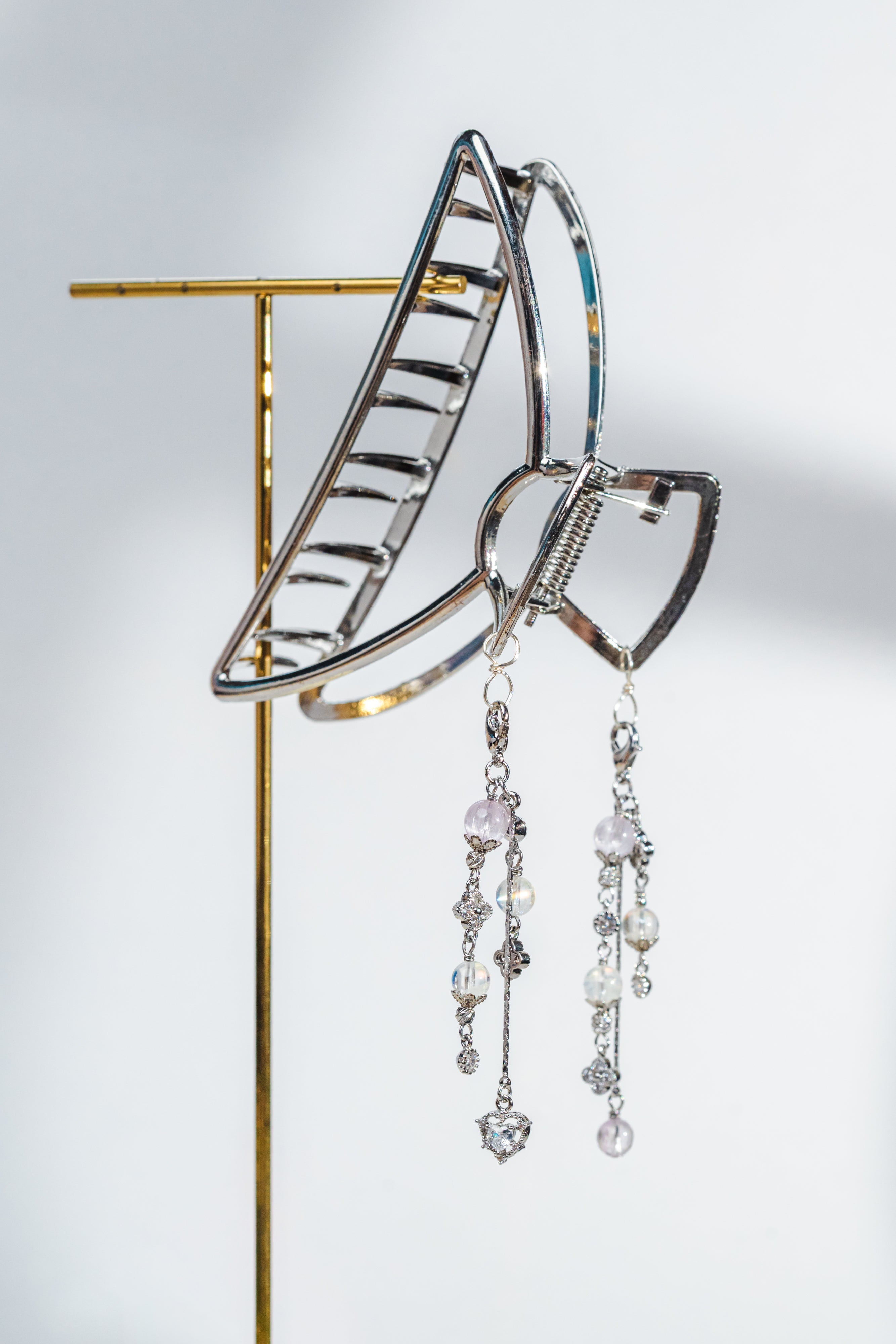 Awaken Hairclip - Madagascar Moonstone & Kunzite