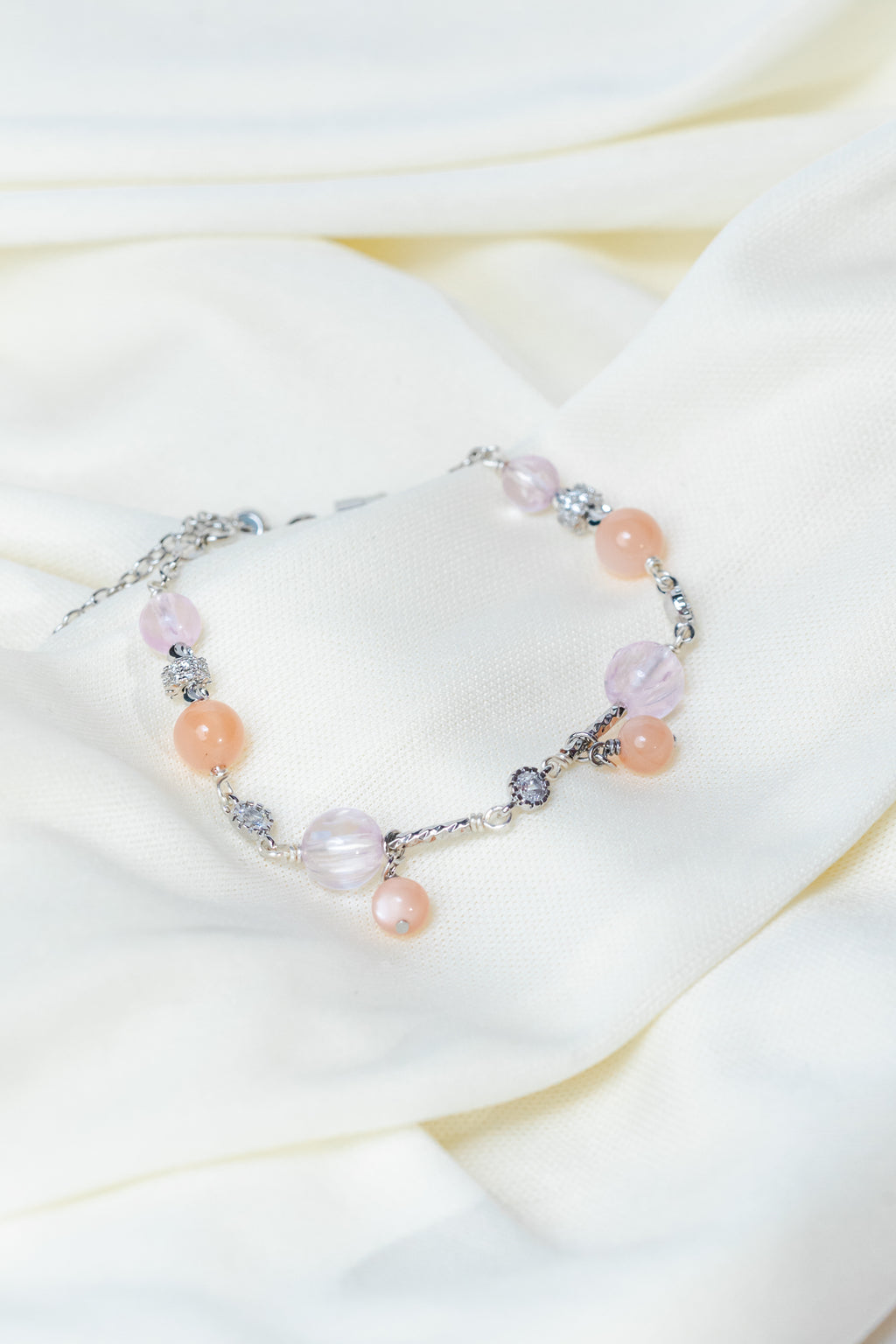 Emerge Bracelet - Peach Moonstone & Kunzite