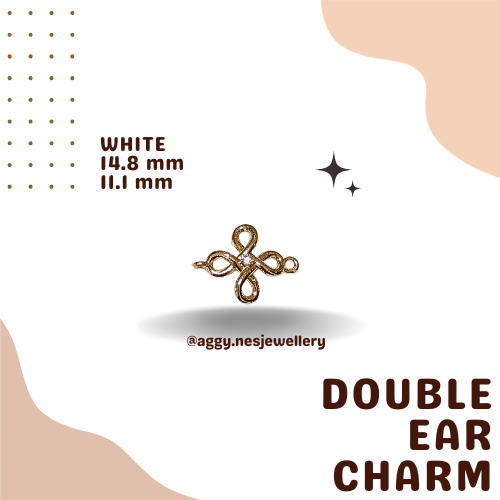 14k Gold Double Ear Charm - GDC74