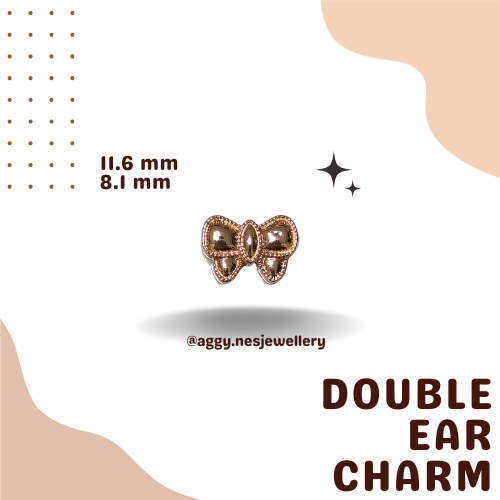 14k Gold Double Ear Charm - GDC76