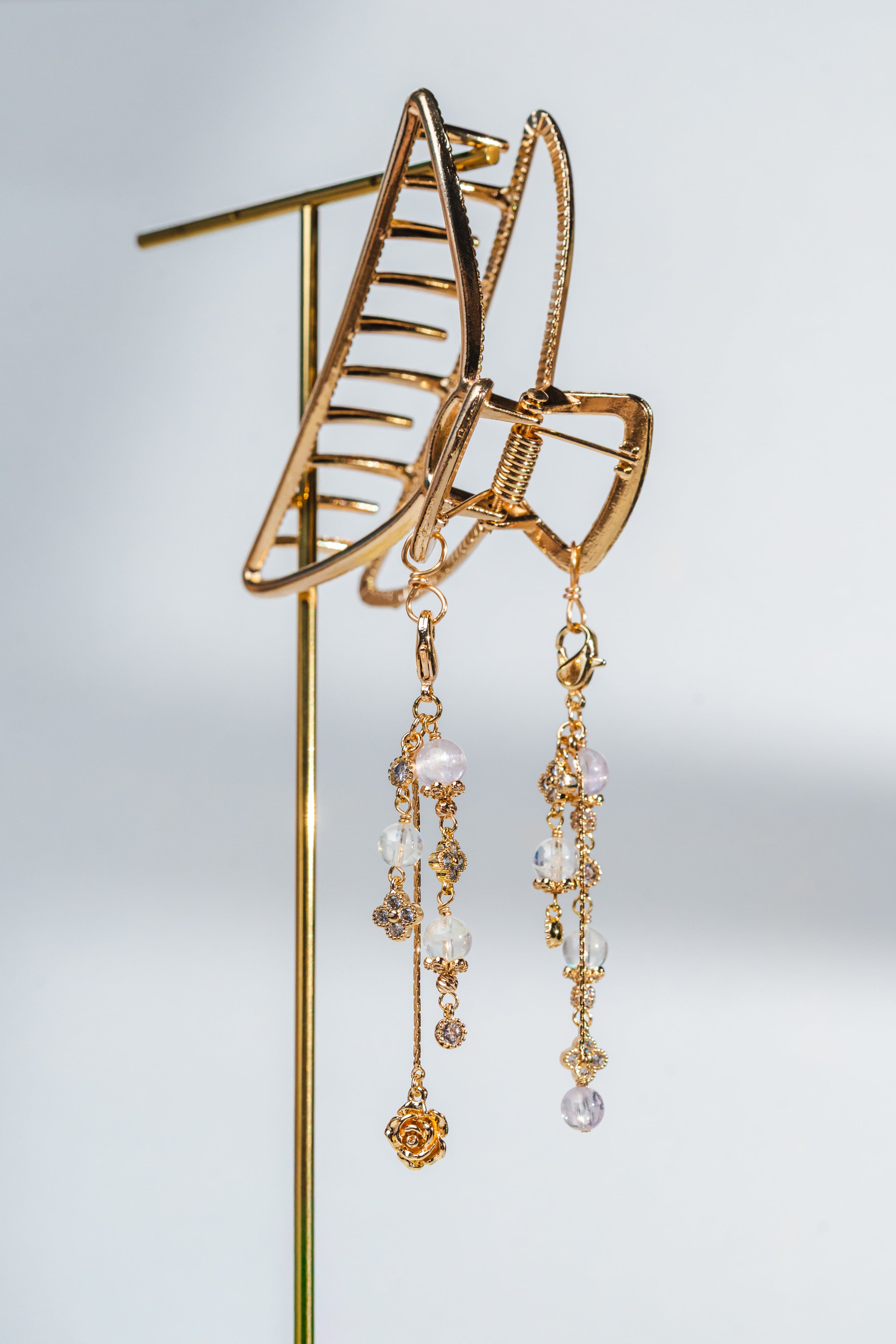 Awaken Hairclip - Madagascar Moonstone & Kunzite