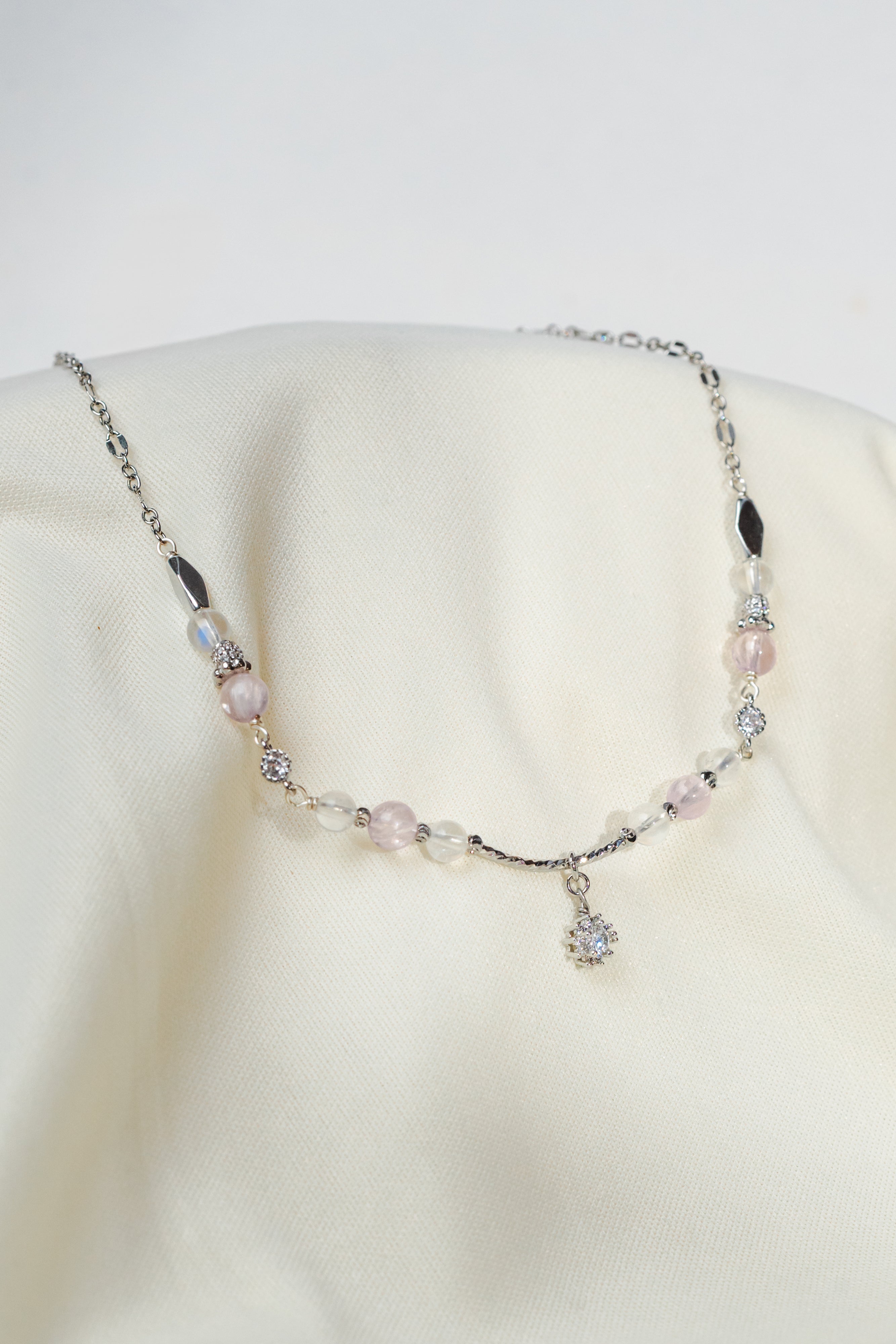 Solace Necklace - Madagascar Moonstone & Kunzite