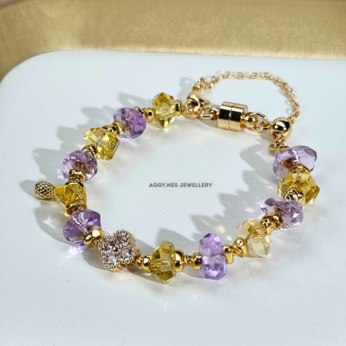 Amethyst Diamond Cut Abacus 8mm