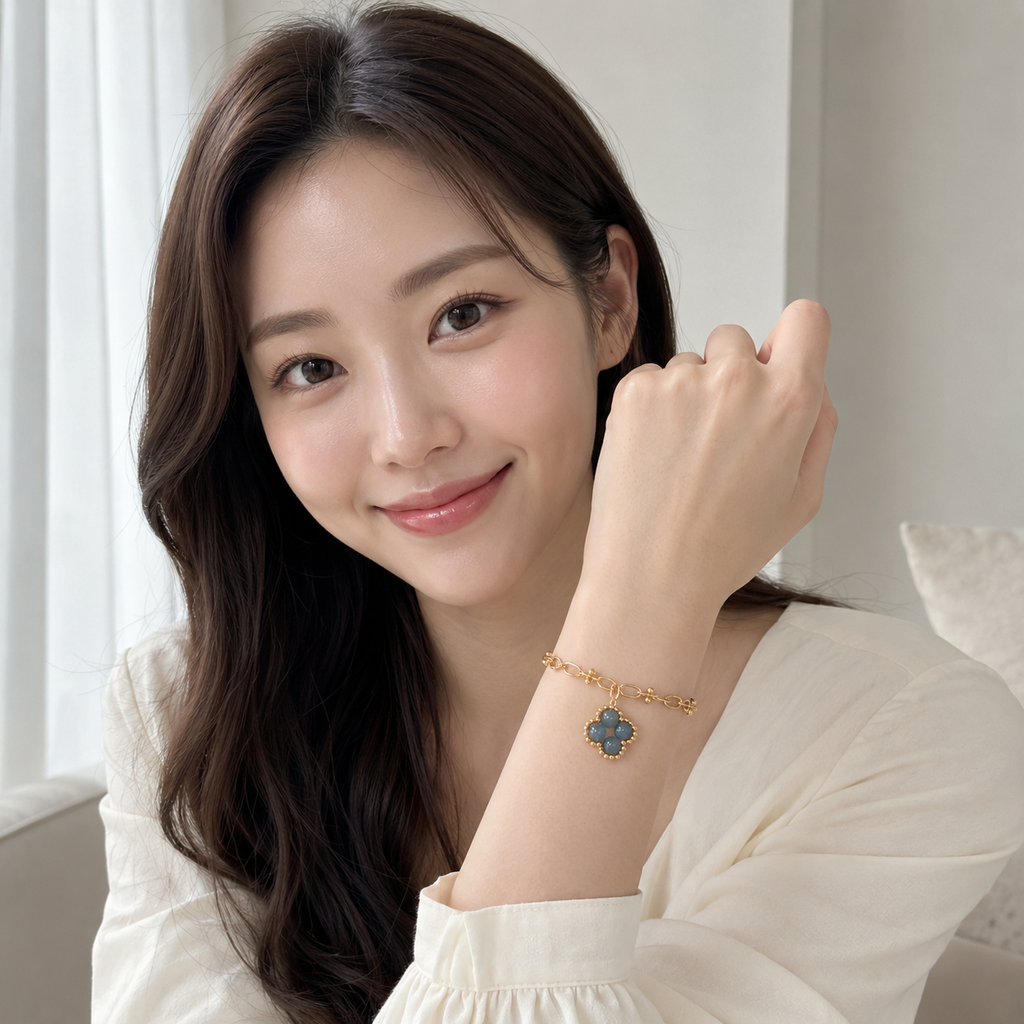 Blue Rabbit Hair - CL. OVER Series Bracelet 3-in-1 Mechanism 14K Gold