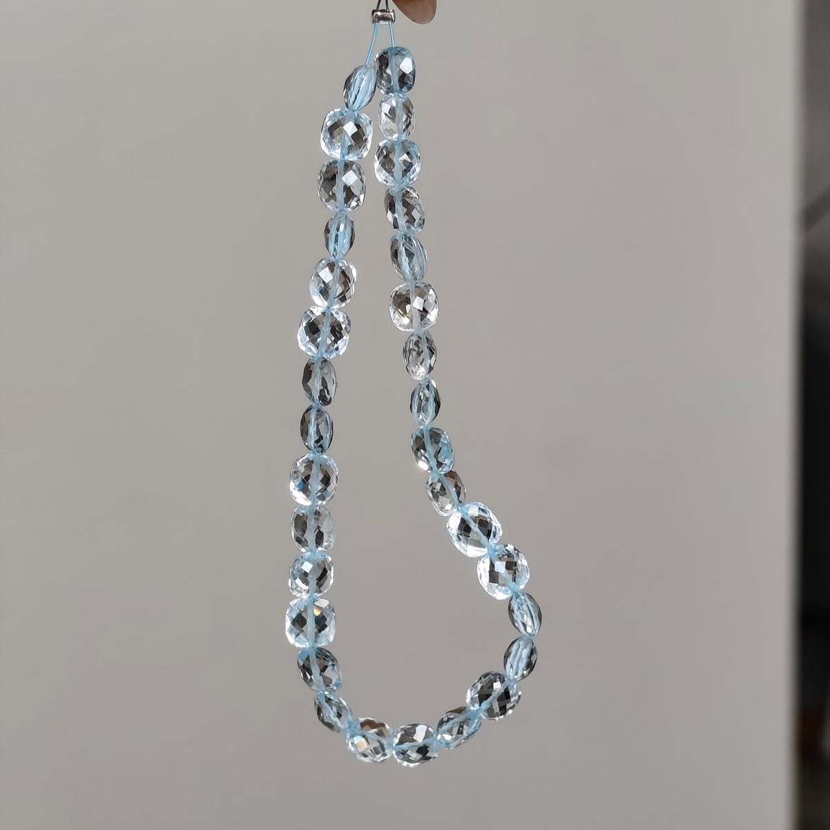 Faceted Square Blue Topaz