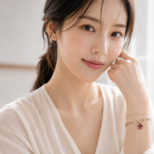 Garnet - CL. OVER Series Bracelet 3-in-1 Mechanism 14K Gold