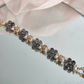 Black Strawberry Quartz x Pearls - Hana Series Bracelet 3-in-1 Mechanism 14K Gold