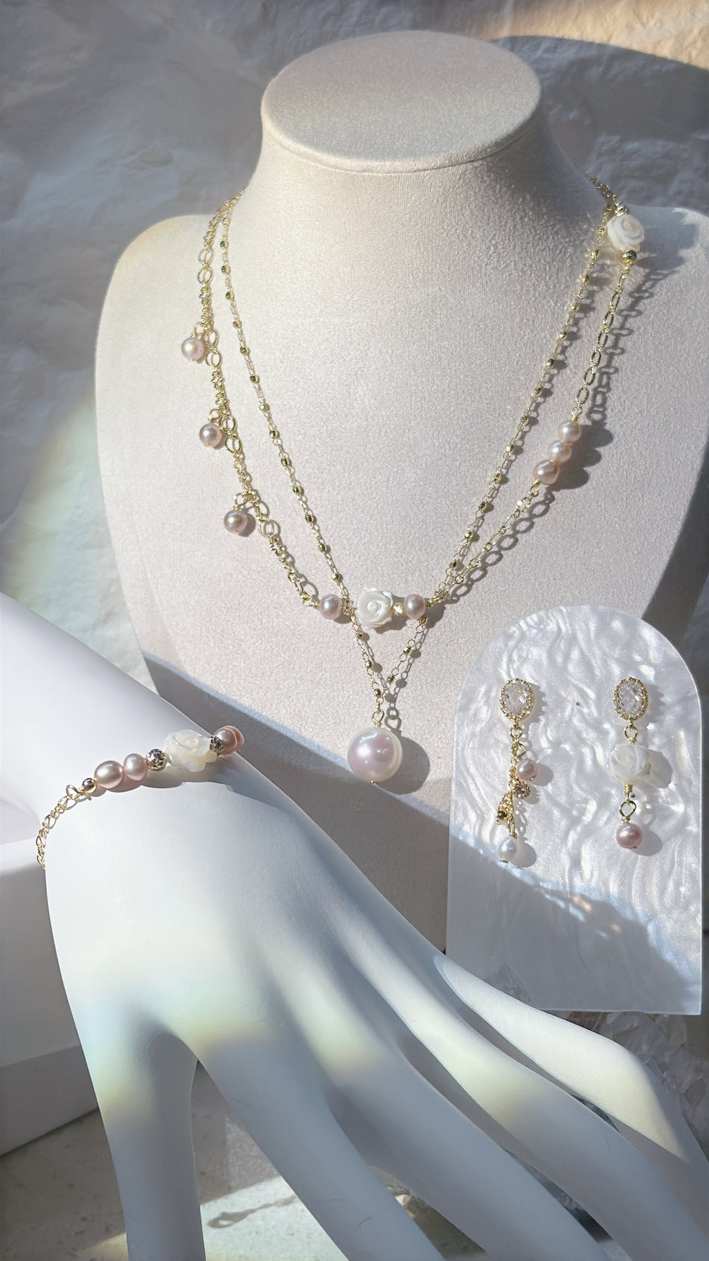 Pearl Rosaria Set