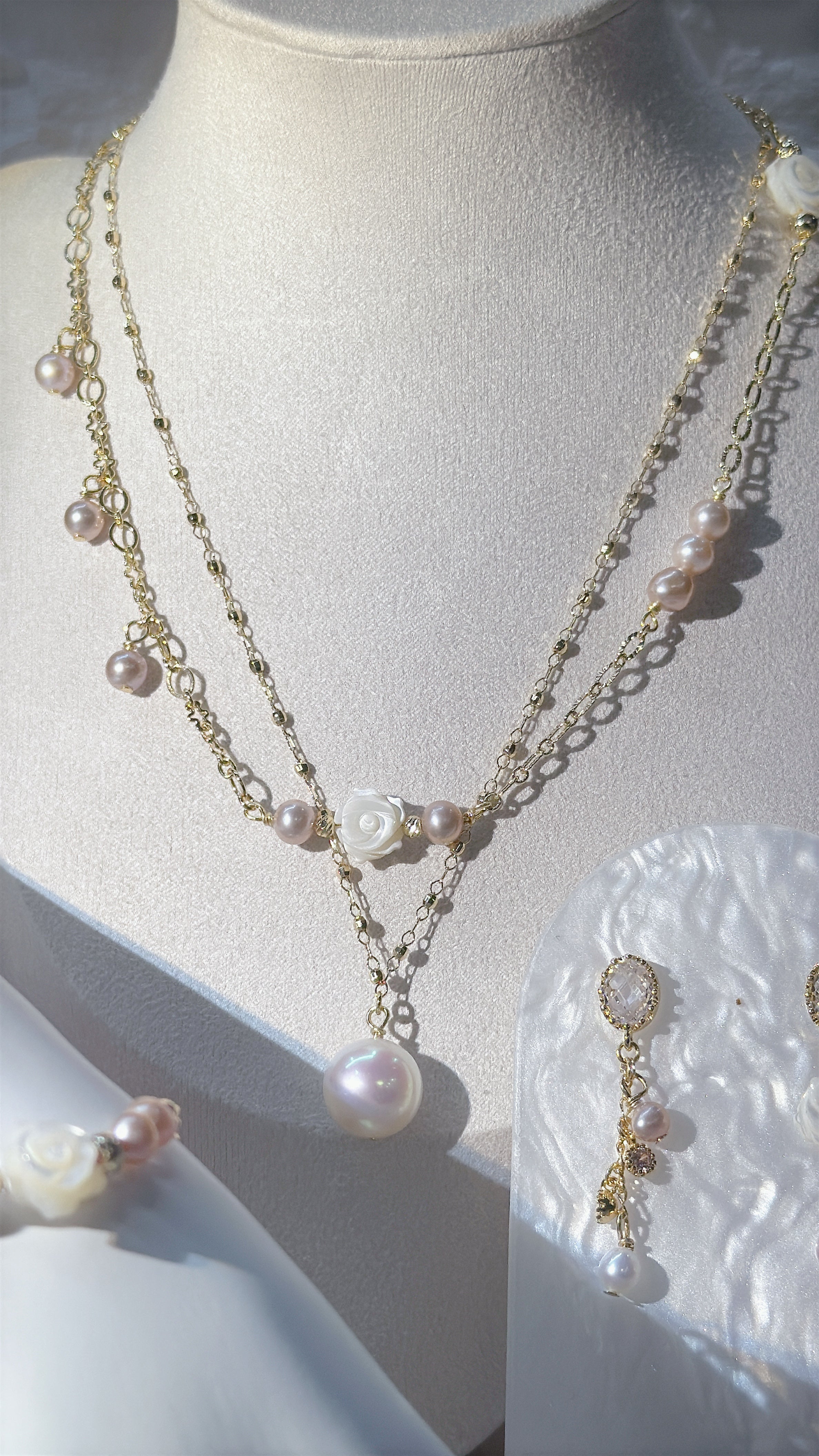 Pearl Rosaria Set