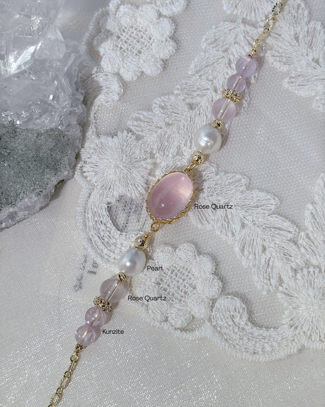 [14 May Launch] Rose Quartz Pearl Kunzite