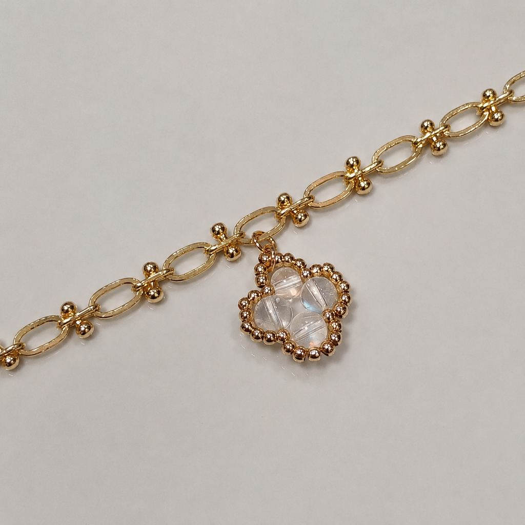 Madagascar Moonstone - CL. OVER Series Bracelet 3-in-1 Mechanism 14K Gold