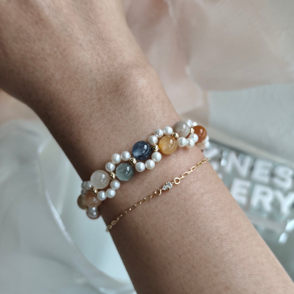 (5.0) Neko Series Rabbit Hair Bracelet 3-in-1 Mechanism 14K Gold