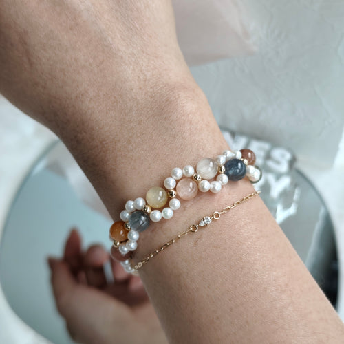 (1.0) Neko Series Rabbit Hair Bracelet 3-in-1 Mechanism 14K Gold