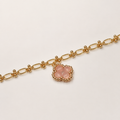 Rose Quartz - CL. OVER Series Bracelet 3-in-1 Mechanism 14K Gold