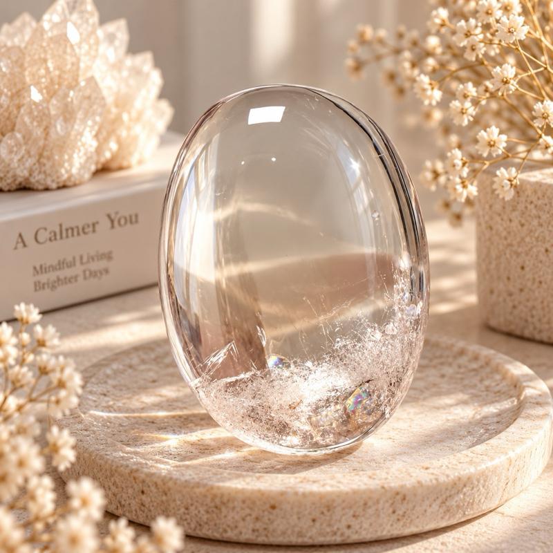 Pink Azeztulite Oval Display Decor