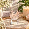 Pink Azeztulite Round Home Decor Display