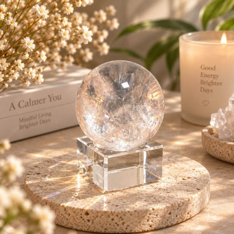 Pink Azeztulite Round Home Decor Display (1)