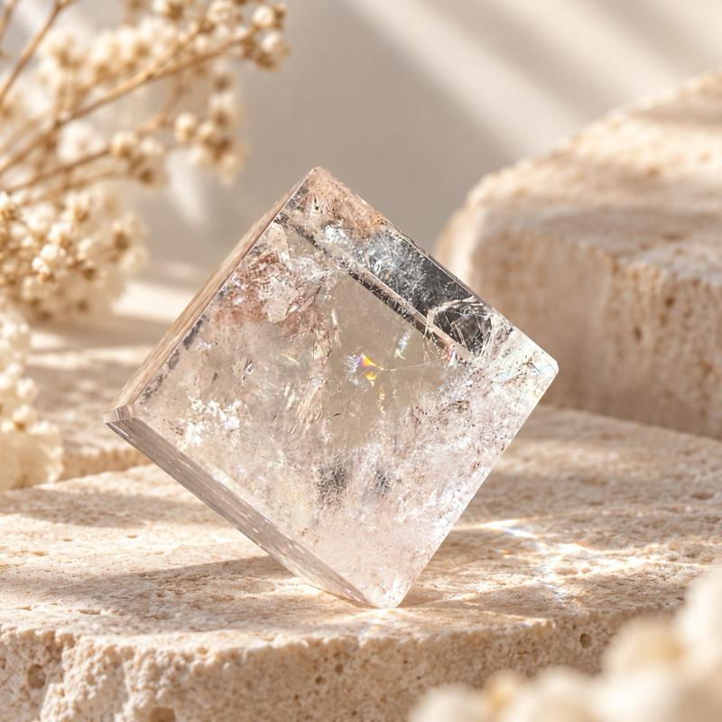Pink Azeztulite cube Home Decor Display (2)