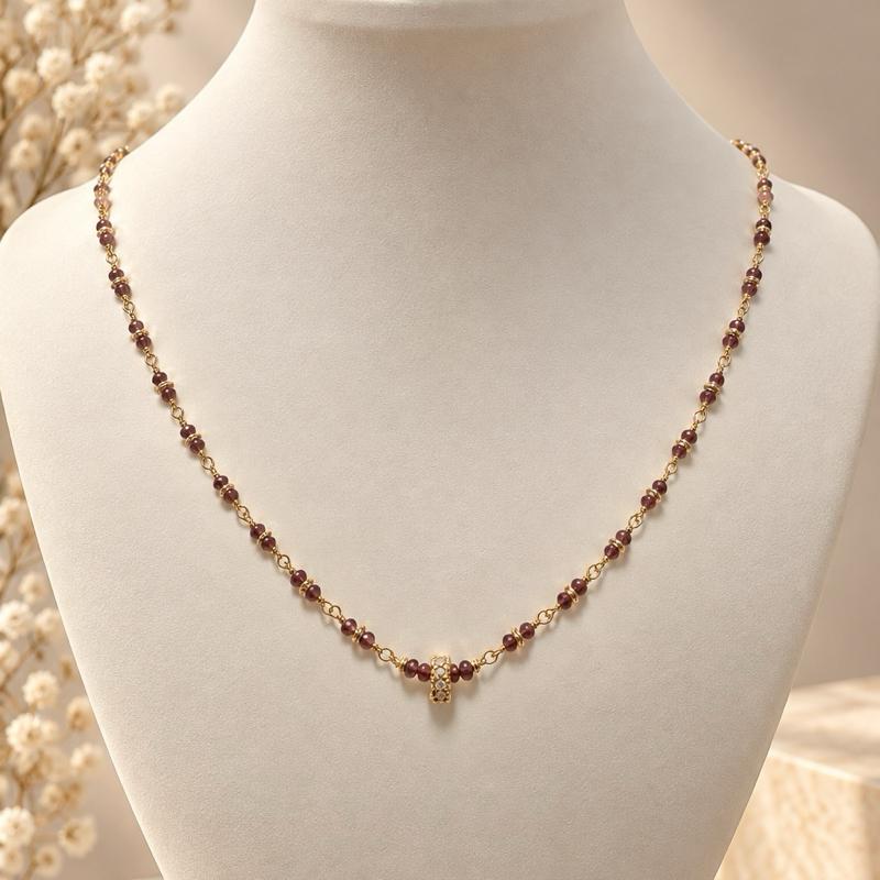 ENTWINE Necklace | Black Spinel, Garnet, Blue Apatite